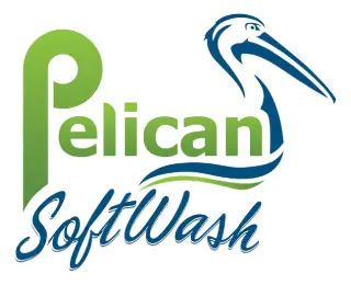 Pelican SoftWash logo with white outline
